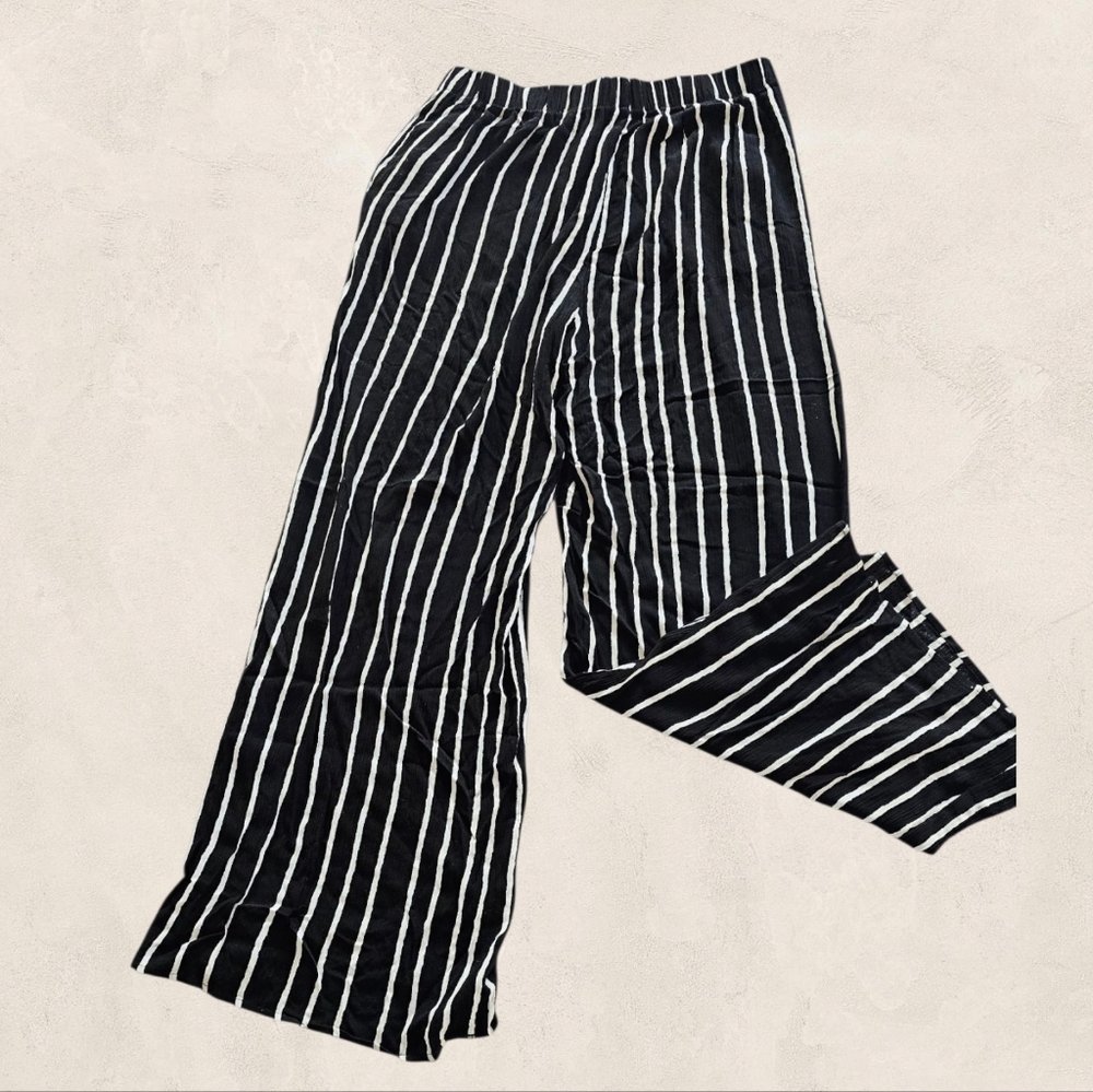 Black and White Striped Pants